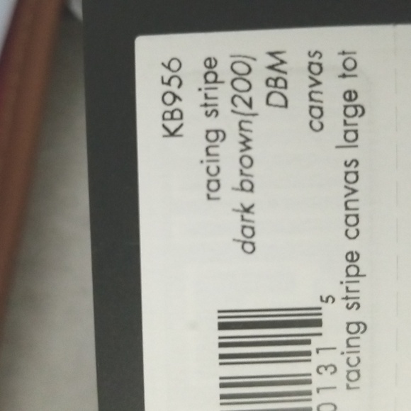 New kate spade Racing Stripe Canvas Tote Bag - Picture 13 of 14